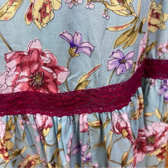 Miss June dress size small maxi crochet halter floral cottagecore beach boho - Picture 7 of 15